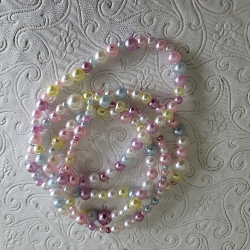 Handmade Pastel Bracelet 4pc lot multi size